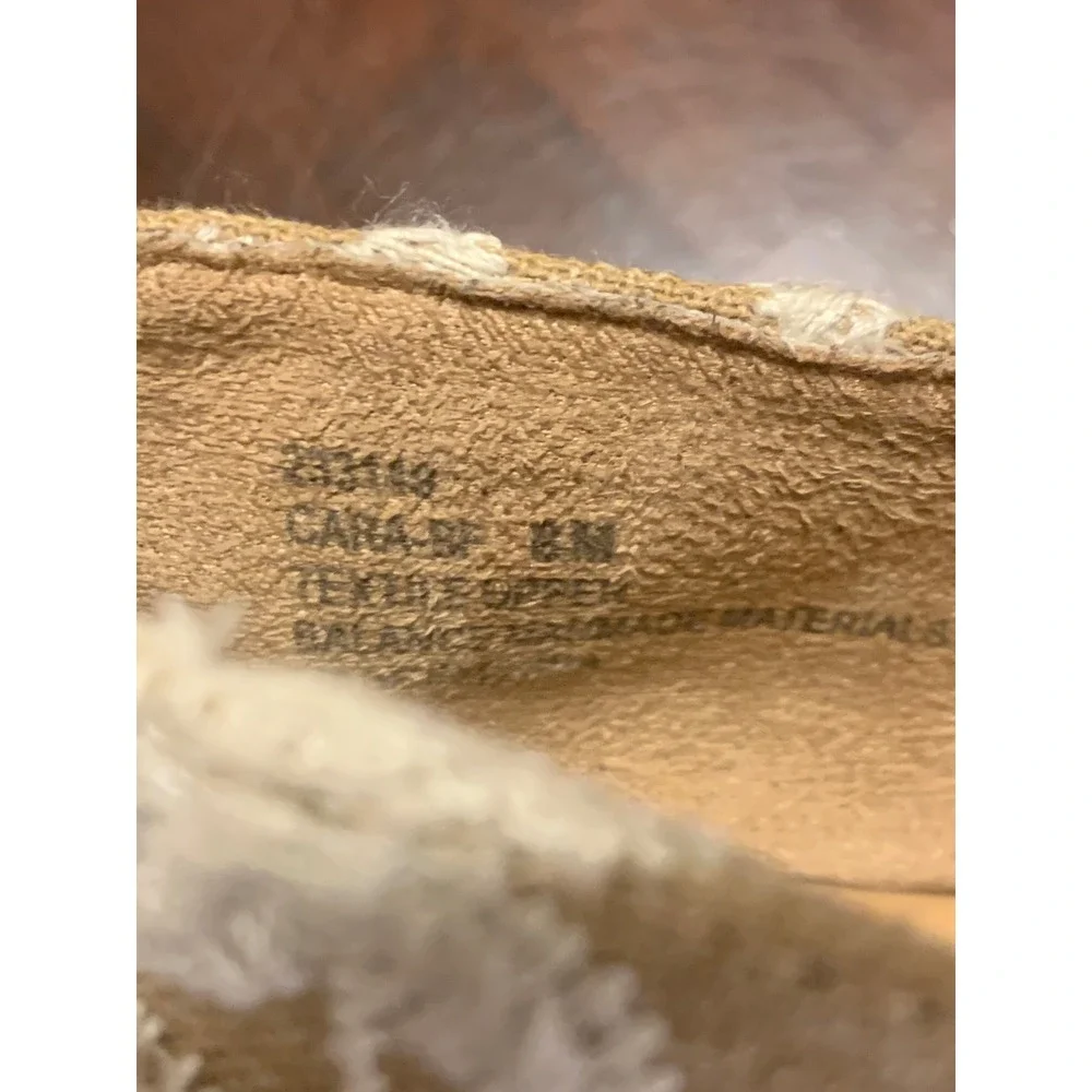 Joie Cara-B Floral Embroidered Espadrille Loafers Tan‎ White Slip On Flats 8M